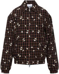 Ganni - Jacket With Floral Motif - Lyst