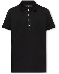 Balmain - Piqué Polo Shirt With Monogram Motif - Lyst