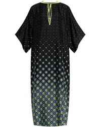 CASABLANCA - Silk Dress With Monogram - Lyst