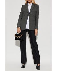 McQueen - Wool Blazer With Check Pattern - Lyst