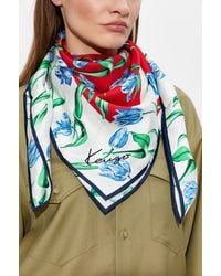 KENZO - Silk Scarf - Lyst