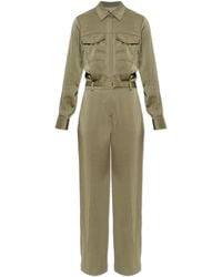 MICHAEL Michael Kors - Satin Jumpsuit With Belt - Lyst
