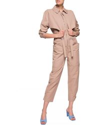 Stella McCartney Jumpsuit With Pockets - Natural