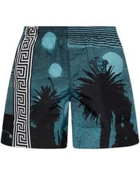 Versace - Swim Shorts With "Boardshorts" Print - Lyst