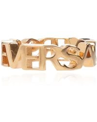 Versace - Ring With Logo - Lyst