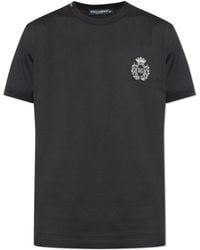 Dolce & Gabbana - Dolce & Gabbana T-Shirt With An Applique - Lyst