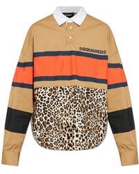 DSquared² - Polo Made From Combined Materials - Lyst