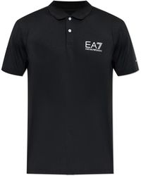 EA7 - Polo Shirt With Printed Logo - Lyst