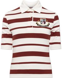 Acne Studios - Striped Polo Shirt - Lyst
