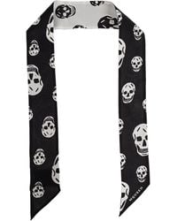 McQueen - Silk Scarf With A Distinctive Skull Motif - Lyst