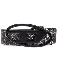 DIESEL - Leather Belt "Oval D Logo B-1Dr" - Lyst
