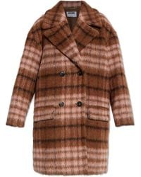 Moschino - Checked Coat - Lyst