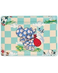 KENZO - Leather Card Holder With Logo - Lyst