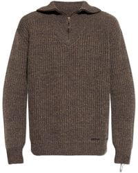 Maison Margiela - Sweater With A Zip-Up Collar - Lyst