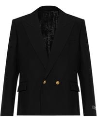 Balmain - Double-Breasted Blazer With Double Vent - Lyst
