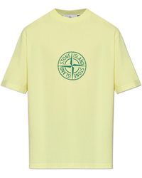 Stone Island - T-Shirt With Printed Logo - Lyst
