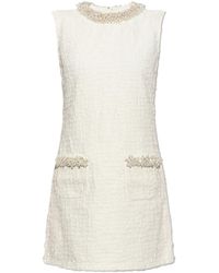 Self-Portrait - Textured Denim Dress - Lyst