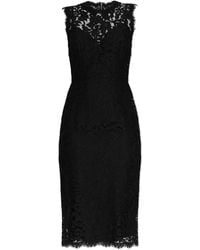 Dolce & Gabbana - Sleeveless Lace Dress - Lyst