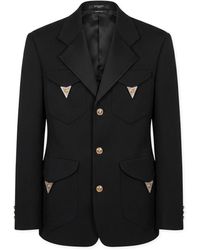 Versace - Wool Vest With Appliqués - Lyst