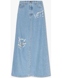 Vetements - Blue Jeans With Logo - Lyst