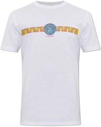 Versace - Cotton T-Shirt With Print - Lyst