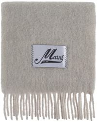 Marni - Wool Scarf With Fringes - Lyst