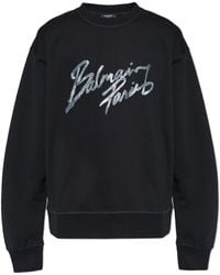 Balmain - Sweatshirt With Printed Logo - Lyst
