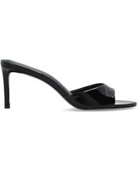 Black Suede Studio - Leather Heeled Mules "Freddie" - Lyst