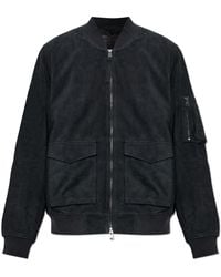 AllSaints - 'Rokko' Suede Bomber Jacket - Lyst