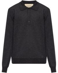 Valentino Garavani - Wool Long-Sleeve Polo - Lyst