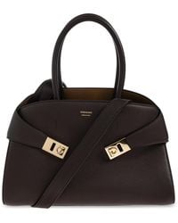 Ferragamo - Leather Handbag "Hug S" - Lyst