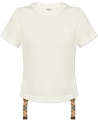 Burberry - T-Shirt With Side Drawstring - Lyst