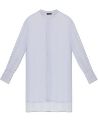 Emporio Armani - Shirt With A Stand-Up Collar - Lyst