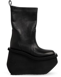 Rick Owens - Platform Ankle Boots 'Factory Boots' - Lyst