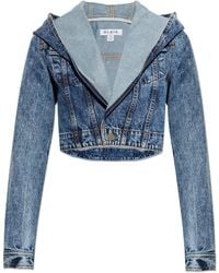 Alaïa - Denim Jacket With Hood - Lyst