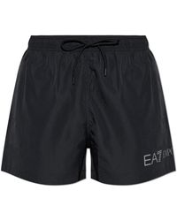 EA7 - Swim Shorts With Logo - Lyst