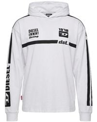 DIESEL - T-Shirt With Hood 'T-Boxt-Ls-Hood-Rib' - Lyst