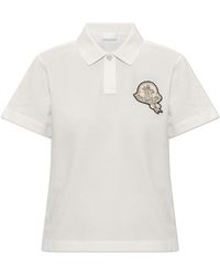 Moncler - Polo With Logo Patch - Lyst