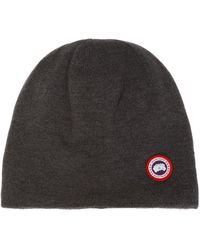 Canada Goose - Wool Hat With Logo, - Lyst