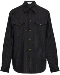 Versace - Wool Shirt With Pockets - Lyst
