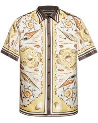 Dolce & Gabbana - Silk Shirt With Shell Motif - Lyst
