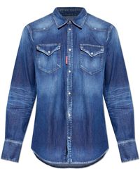 DSquared² - Denim Shirt With 'Vintage' Effect - Lyst