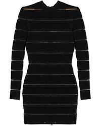Balmain - Dress With Shimmering Sequins - Lyst