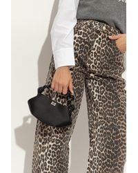 Ganni - Handbag With Logo, - Lyst