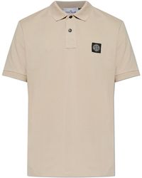 Stone Island - Polo Shirt With Logo Patch - Lyst