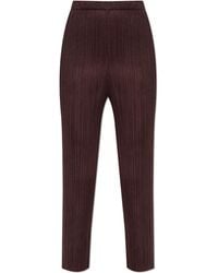 Pleats Please Issey Miyake - Pleated Trousers - Lyst