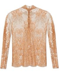 Dolce & Gabbana - Lace Top With Turtleneck - Lyst