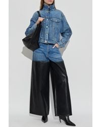 Alexander Wang - Denim Jacket With Stand-Up Collar - Lyst
