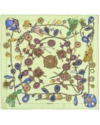 Versace - Silk Scarf With "Broken Jewels" Print - Lyst