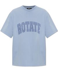 ROTATE BIRGER CHRISTENSEN - T-Shirt With Printed Logo - Lyst